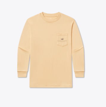 SOUTHERN MARSH YOUTH LS DUCKSTAMP PINTAIL TEE AUDUBON TAN