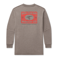 SOUTHERN MARSH YOUTH LS SEAWASH TEE MALLARD SIGHTING WASHED DARK SHALE