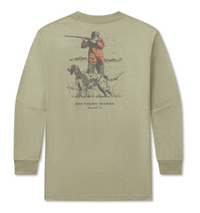SOUTHERN MARSH YOUTH LS SEAWASH TEE UNDAUNTING FOCUS BRIGADE OLIVE