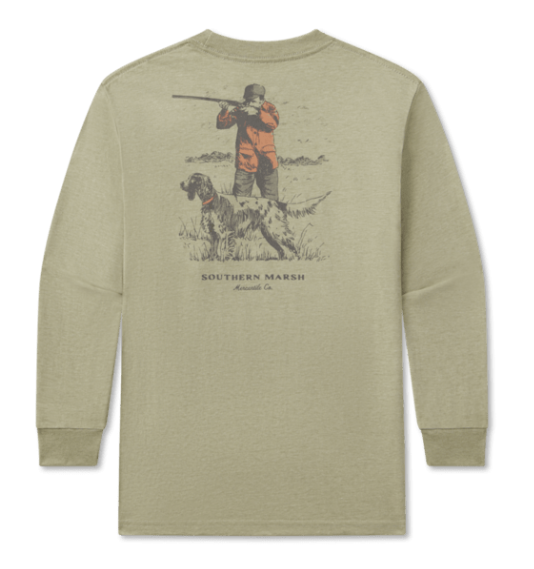 SOUTHERN MARSH YOUTH LS SEAWASH TEE UNDAUNTING FOCUS BRIGADE OLIVE