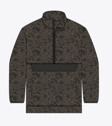 SOUTHERN MARSH YOUTH WADSWORTH FLEECE RETRO CAMO STONE BROWN