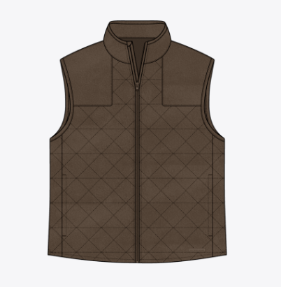 SOUTHERN MARSH YOUTH LAWRENCE QUILTED VEST STONE BROWN