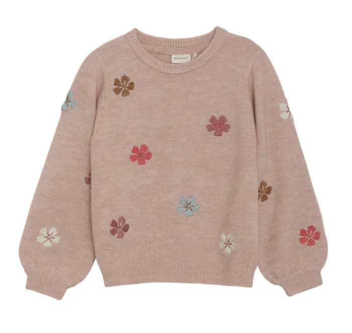 MINY MO KNIT FLOWER SWEATER