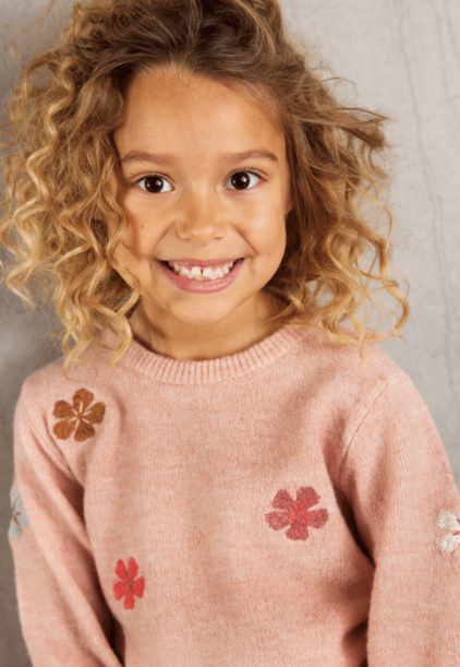 MINY MO KNIT FLOWER SWEATER