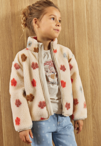 MINY MO FLOWER TEDDY JACKET