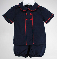 BABY BLESSINGS NAVY AND RED MICHAEL SET
