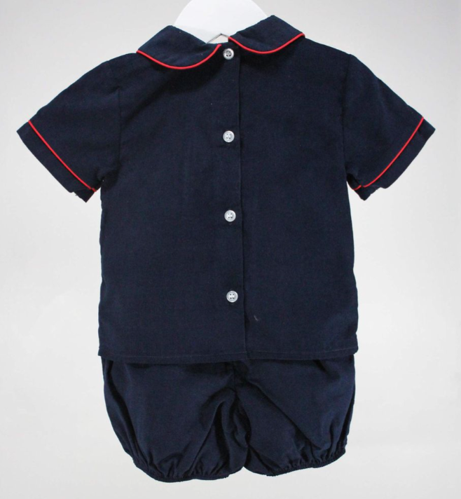 BABY BLESSINGS NAVY AND RED MICHAEL SET