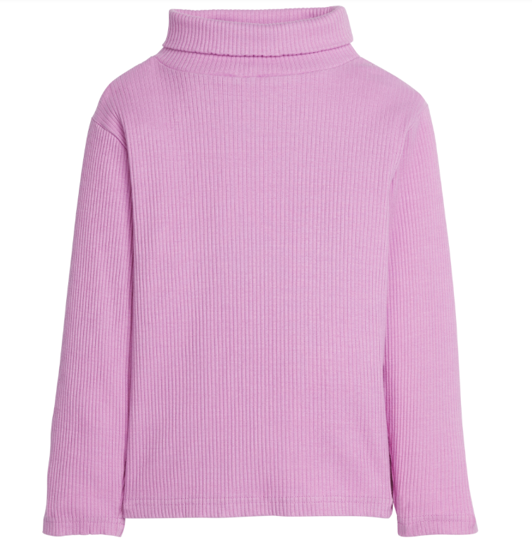 BISBY RIBBED TURTLE NECK PETAL