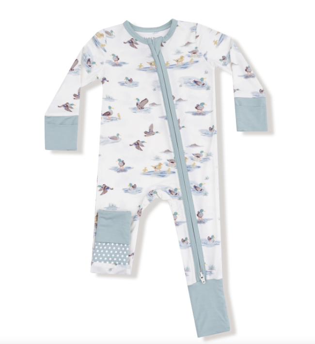 ANGEL DEAR MIGRATING MALLARDS 2 WAY ZIPPER ROMPER