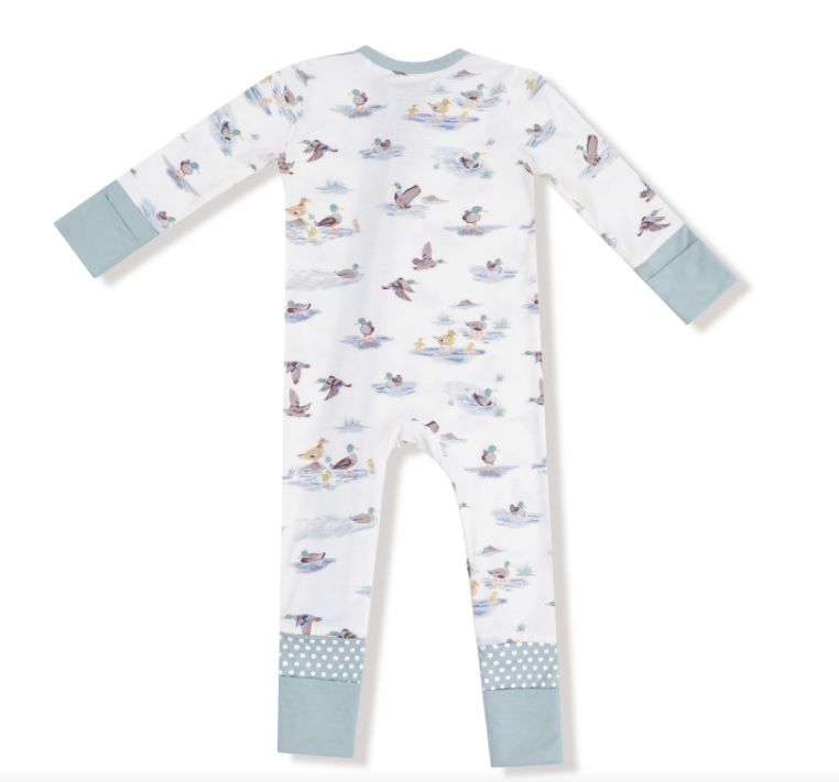 ANGEL DEAR MIGRATING MALLARDS 2 WAY ZIPPER ROMPER
