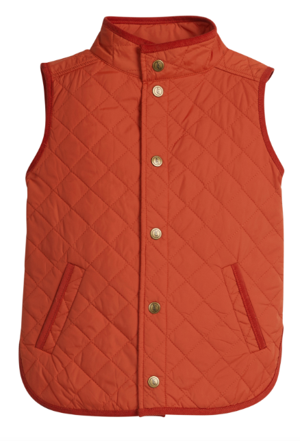 LITTLE ENGLISH CLASSIC QUILTED VEST ORANGE