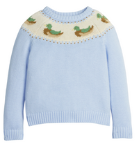 LITTLE ENGLISH FAIR ISLE SWEATER MALLARD