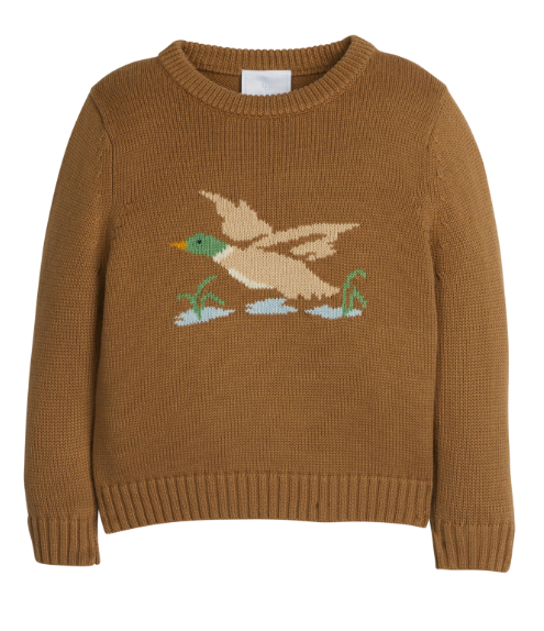 LITTLE ENGLISH INTARSIA SWEATER MALLARD