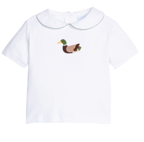 LITTLE ENGLISH CROCHET PETER PAN SHIRT MALLARD
