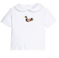 LITTLE ENGLISH CROCHET PETER PAN SHIRT MALLARD