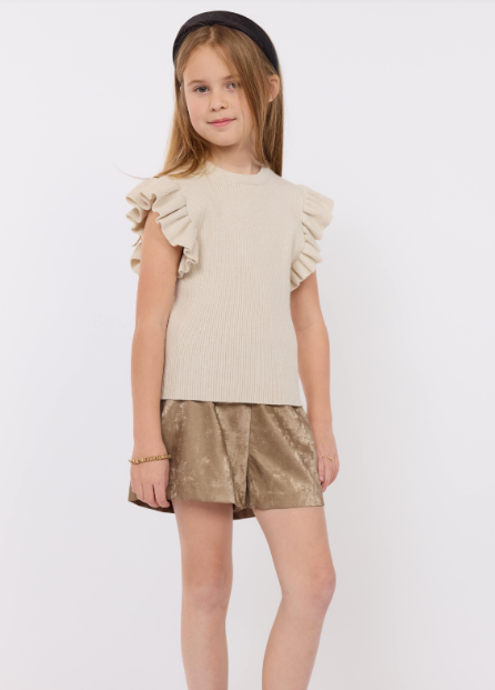 SADIE & SAGE TIFFANY ARMHOLE SHORT SLEEVE SWEATER