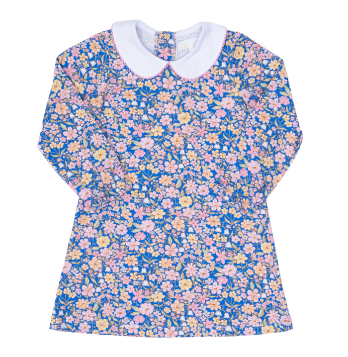 THE OAKS PRESLEY KAIT DITSY NAVY PINK WATERCOLOR