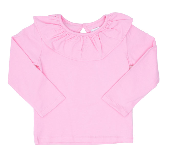 THE OAKS LARRISON TOP PINK RUFFLE
