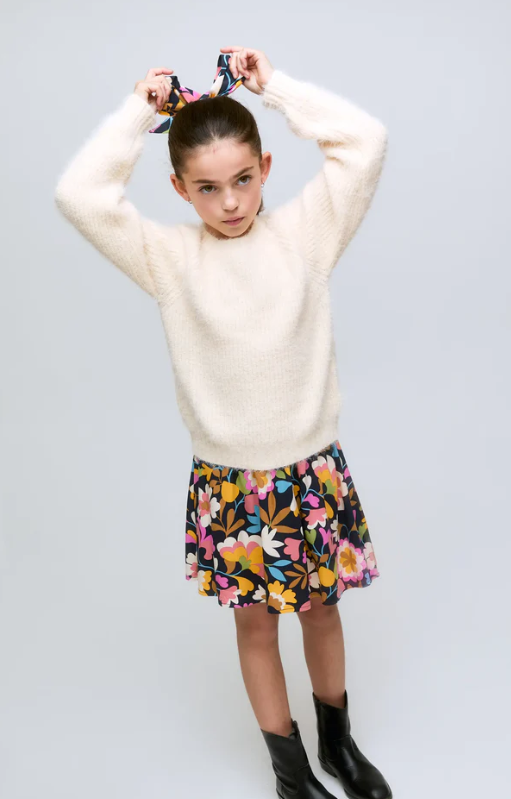 COMPANIA FANTASTICA GIRLS OFF WHITE SWEATER