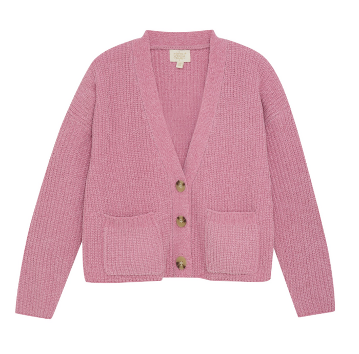 CREAMIE PINK KNIT CARDIGAN