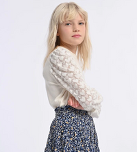 MOLLY BRACKEN KNIT SWEATER FANCY SLEEVES