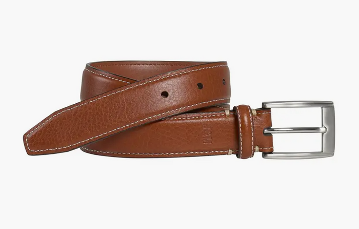 JOHNSTON & MURPHY BOYS TOP STICH BELT TAN
