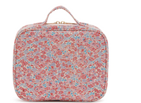 TRVL LUXE COSMETIC TOILETRY CASE MARSEILLE WITH PINK PINSTRIPE LINER