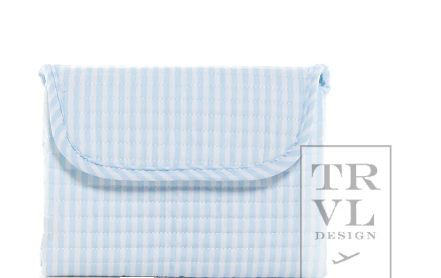 TRVL QUILTED STROLLER BAG BUNDLE PIMLICO STRIPE BLUE + CHANGER MATS + EVERYDAY