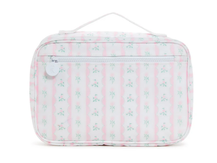 TRVL BUNDLE UP HANGING TOILETRY BAG RIBBON FLORAL PINK
