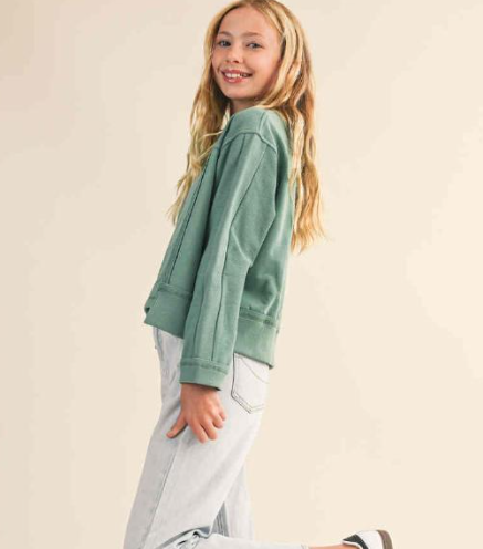 HEART AND ARROW CREWNECK SWEATSHIRT TEAL