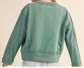 HEART AND ARROW CREWNECK SWEATSHIRT TEAL