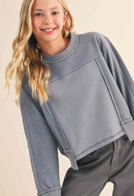 HEART AND ARROW CREWNECK SWEATSHIRT BLUE