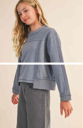 HEART AND ARROW CREWNECK SWEATSHIRT BLUE