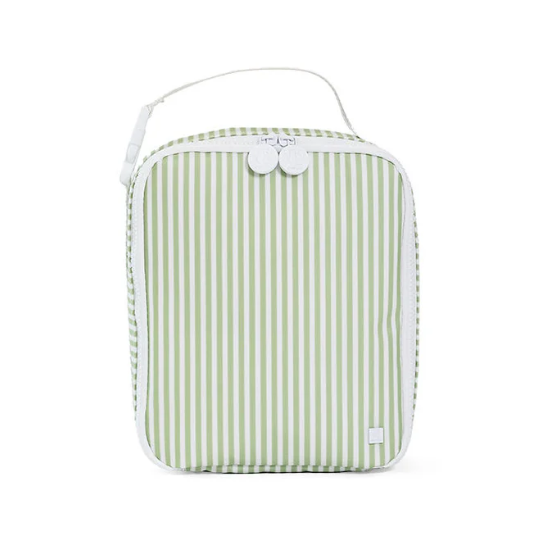 TRVL LUNCH BOX INSULATED LUNCH BAG PIMLICO STRIPE SAGE