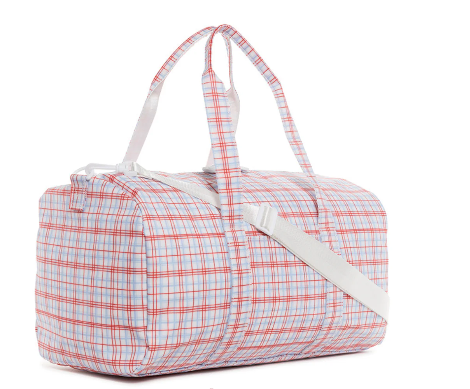 TRVL WEEKENDER DUFFEL BAG CLASSIC RED PLAID