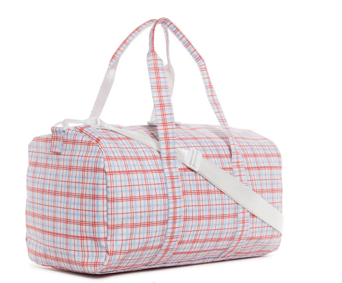 TRVL WEEKENDER DUFFEL BAG CLASSIC RED PLAID
