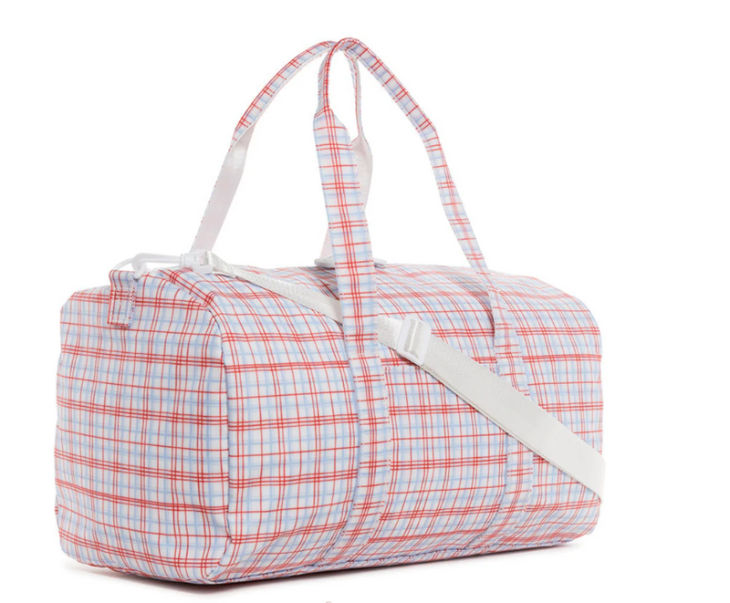 TRVL WEEKENDER DUFFEL BAG CLASSIC RED PLAID