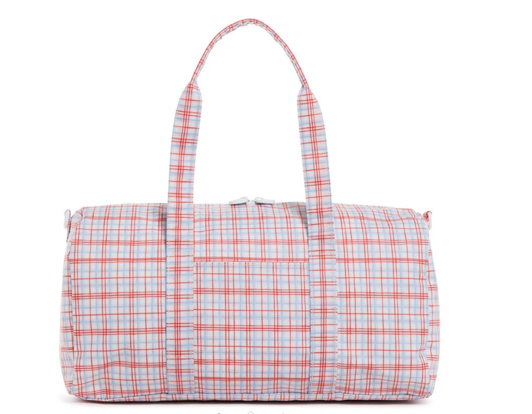 TRVL WEEKENDER DUFFEL BAG CLASSIC RED PLAID