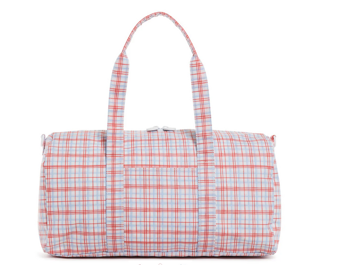 TRVL WEEKENDER DUFFEL BAG CLASSIC RED PLAID