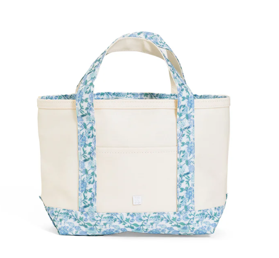TRVL MINI TOTE COATED CANVAS NATURAL WITH HAMPTONS
