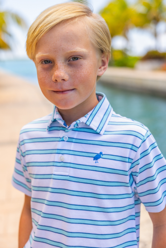 TBBC PRIM AND PROPER POLO WORTH AVE. WHITE/ BELHAVEN BLUE