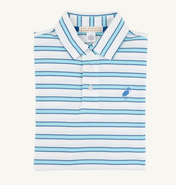 TBBC PRIM AND PROPER POLO WORTH AVE. WHITE/ BELHAVEN BLUE