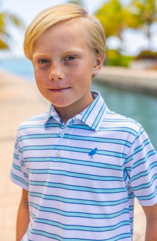 TBBC PRIM AND PROPER POLO WORTH AVE. WHITE/ BELHAVEN BLUE