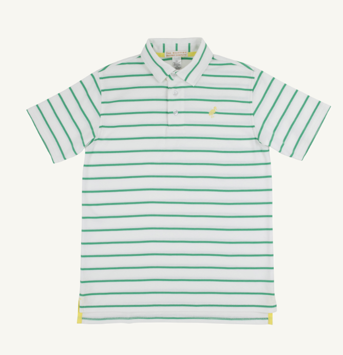 TBBC PRIM AND PROPER POLO GIBSON ISLAND GREEN/LAKE WORTH YELLOW