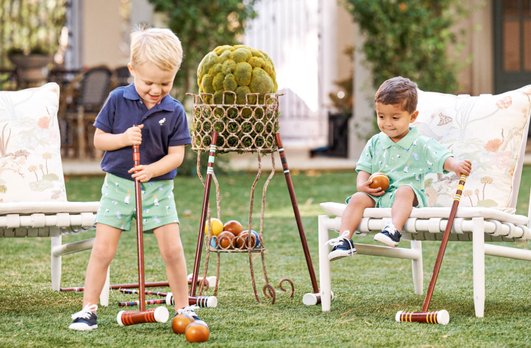 TBBC SIR PROPERS ROMPER CLUBHOUSE COUTURE WOOD BOAT BLUE