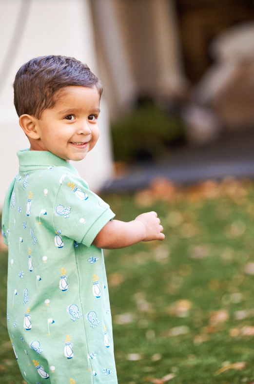 TBBC SIR PROPERS ROMPER CLUBHOUSE COUTURE WOOD BOAT BLUE