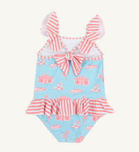 TBBC ST. LUCIA SWIMSUIT PARROT CAY CORAL STRIPE