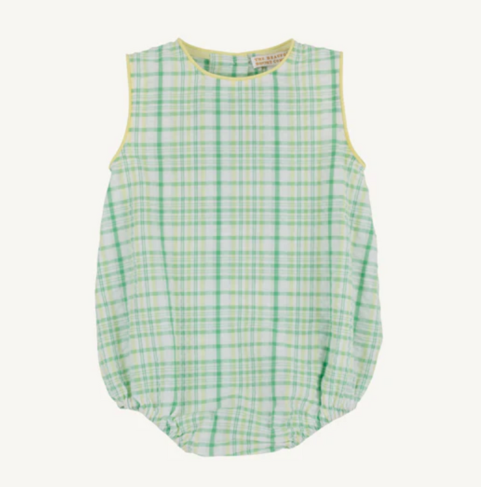 TBBC BENJAMIN BUBBLE SEERSUCKER GIBSON ISLAND GREEN WITH LAKE WORTH YELLOW