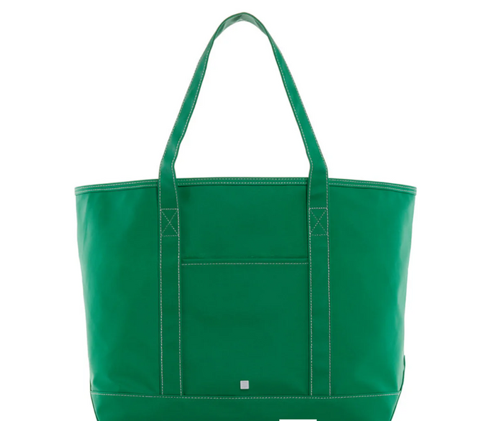 TRVL MAXI TOTE COATED CANVAS LARGE KELLY GREEN