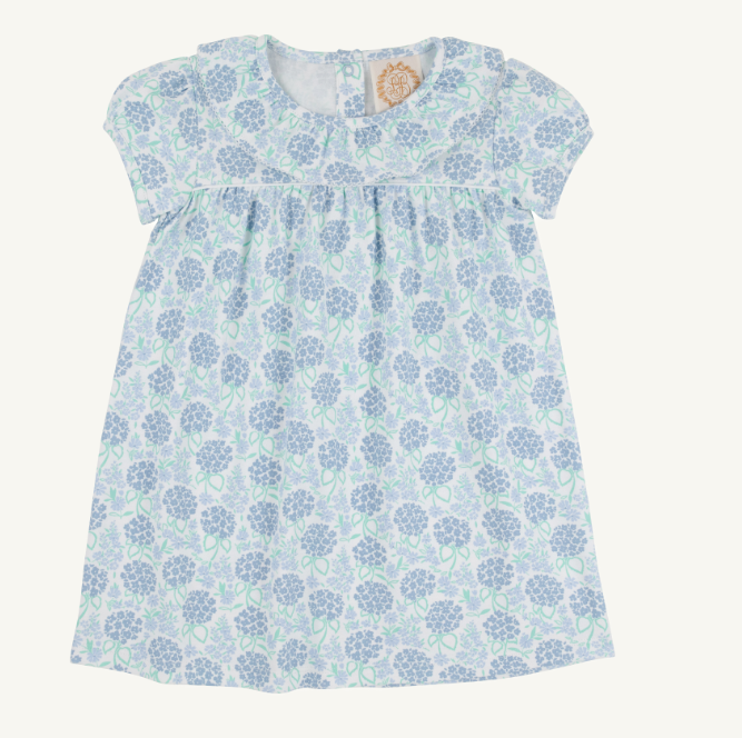 SHORT SLEEEVE RAMONA RUFFLE DRESS HANDFUL OF HYDRANGEAS